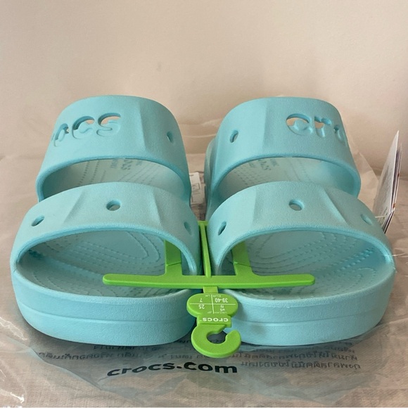 Crocs Unisex Baya Platform Slide Sandal- Pure Water - Picture 8 of 10